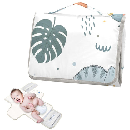 Lizard Leaf Pattern Portable Diaper Changing Pad Daycare