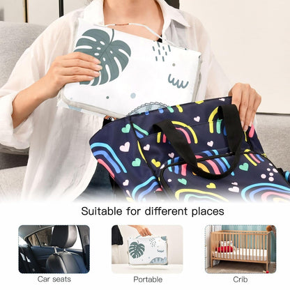 Lizard Leaf Pattern Portable Diaper Changing Pad Daycare