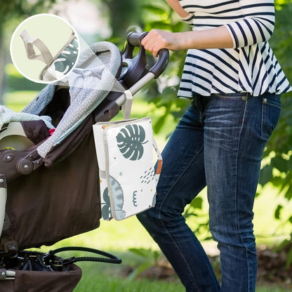 Lizard Leaf Pattern Portable Diaper Changing Pad Daycare