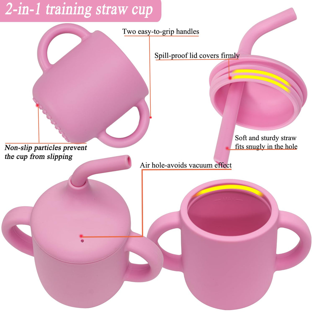 Silicone Baby Feeding Set,Baby Led Weaning Supplies Baby Silicone Suction bowl and Cup set with 2 spoons forks,Toddler Self Feeding Dish with Sippy Cup And Adjustable Bib for 6+ Months-Blue