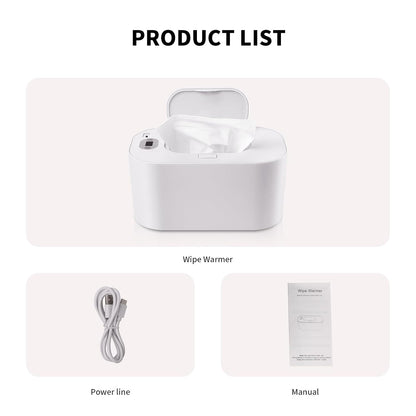 Baby Wipe Warmer and Baby Wet Wipes Dispenser, 5 Modes of Temperature Heating Control Portable Diaper Wipes Warmer for Newborn Baby, Baby Shower Gifts White