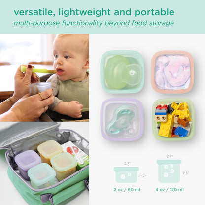 Silicone Baby Food Storage Containers 4pk, 2oz (Lilac)