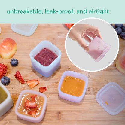 Silicone Baby Food Storage Containers 4pk, 2oz (Lilac)