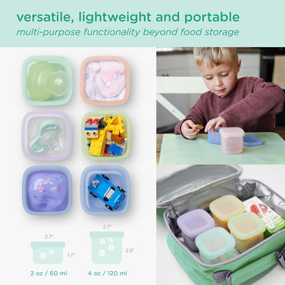Silicone Baby Food Storage Containers 4pk, 2oz (Lilac)