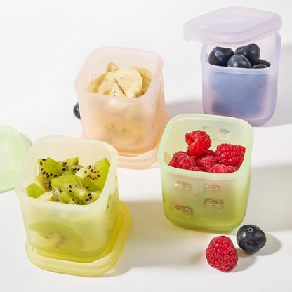 Silicone Baby Food Storage Containers 4pk, 2oz (Lilac)