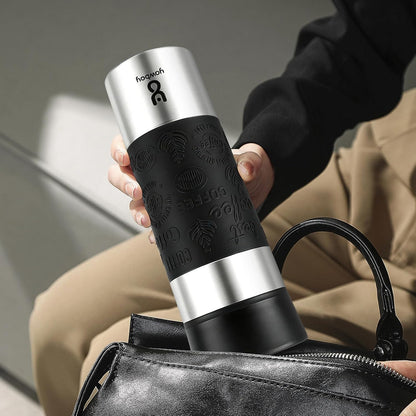 Travel Coffee Mug with 360°Lid, Travel Coffee Tumbler 16 oz Leak Proof, Stainless Steel Insulated Travel Mugs for Hot and Cold Spill Proof Leak Proof(Grey)