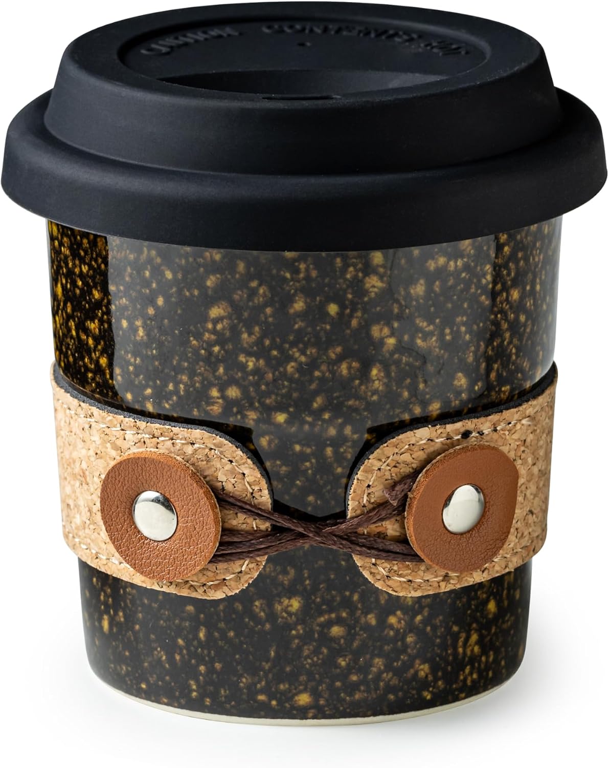 Ceramic Travel Coffee Mug with Lid, Large To Go Coffee Tumbler | Spill Proof Coffee Cup, Microwave and Dishwasher Safe, Large Porcelain Tea Mug with Lid, Coffee Gifts for Men & Women, 13.5oz