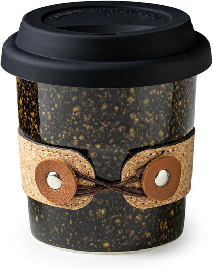 Ceramic Travel Coffee Mug with Lid, Large To Go Coffee Tumbler | Spill Proof Coffee Cup, Microwave and Dishwasher Safe, Large Porcelain Tea Mug with Lid, Coffee Gifts for Men & Women, 13.5oz