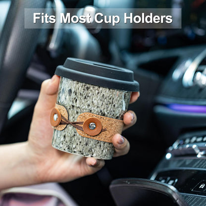 Ceramic Travel Coffee Mug with Lid, Large To Go Coffee Tumbler | Spill Proof Coffee Cup, Microwave and Dishwasher Safe, Large Porcelain Tea Mug with Lid, Coffee Gifts for Men & Women, 13.5oz