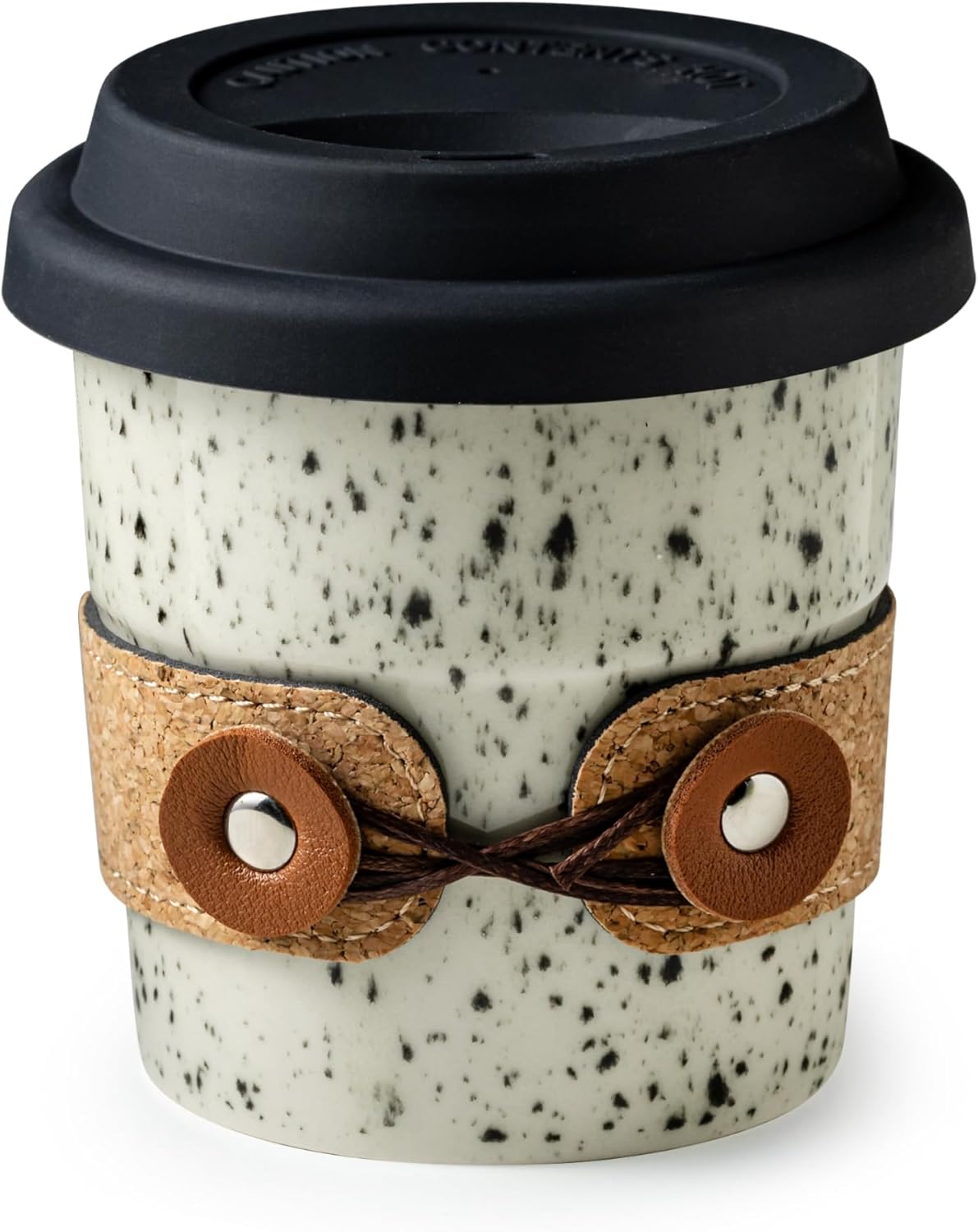 Ceramic Travel Coffee Mug with Lid, Large To Go Coffee Tumbler | Spill Proof Coffee Cup, Microwave and Dishwasher Safe, Large Porcelain Tea Mug with Lid, Coffee Gifts for Men & Women, 13.5oz