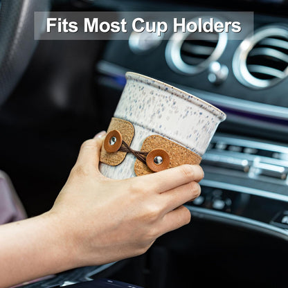 Ceramic Travel Coffee Mug with Lid, Large To Go Coffee Tumbler | Spill Proof Coffee Cup, Microwave and Dishwasher Safe, Large Porcelain Tea Mug with Lid, Coffee Gifts for Men & Women, 13.5oz