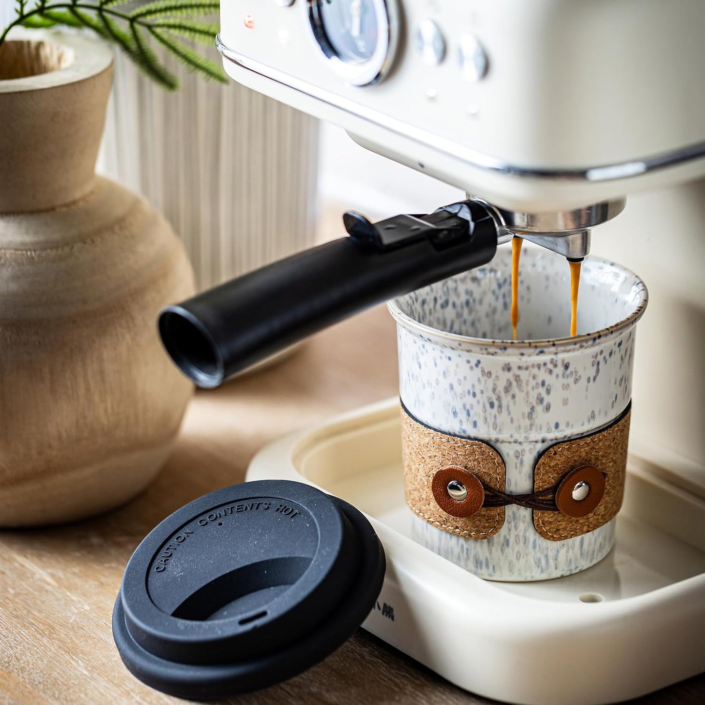 Ceramic Travel Coffee Mug with Lid, Large To Go Coffee Tumbler | Spill Proof Coffee Cup, Microwave and Dishwasher Safe, Large Porcelain Tea Mug with Lid, Coffee Gifts for Men & Women, 13.5oz