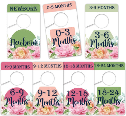 Hanger Dividers-Baby Closet Size Dividers - Baby Closet Dividers, Baby Clothing Size Age Dividers -Baby Closet Organizer For Nursery Organization, Newborn Essentials, Nursery Closet Dividers.