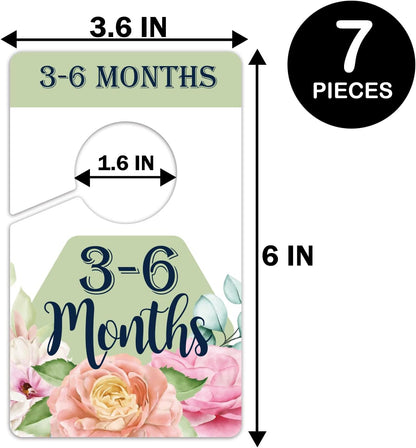 Hanger Dividers-Baby Closet Size Dividers - Baby Closet Dividers, Baby Clothing Size Age Dividers -Baby Closet Organizer For Nursery Organization, Newborn Essentials, Nursery Closet Dividers.
