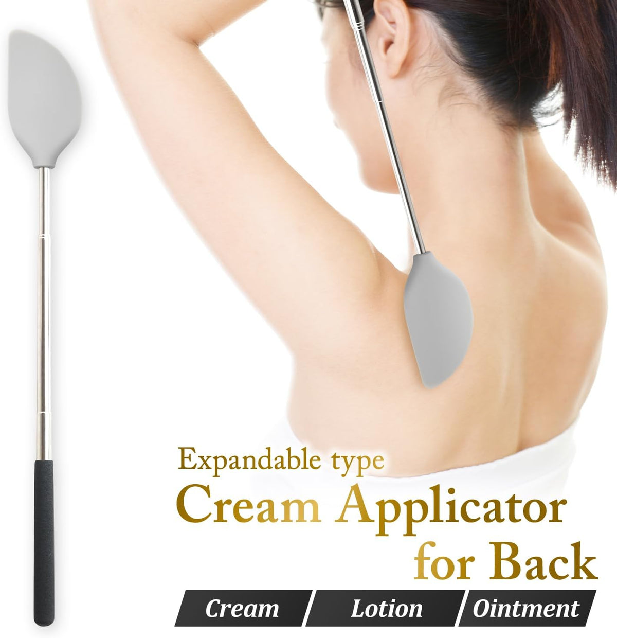 Telescopic Cream Applicator for Back (Large Area)