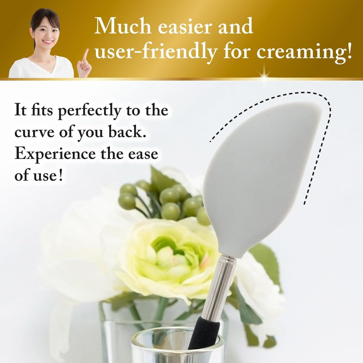 Telescopic Cream Applicator for Back (Large Area)