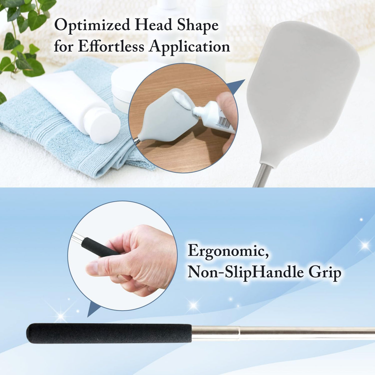 Telescopic Cream Applicator for Back (Large Area)