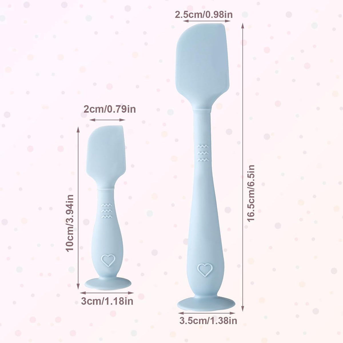 2pcs Baby Diaper Cream Spatula with Travel Case, 2 Sizes Soft Flexible Silicone Butt Paste Applicator Baby Diaper Rash Cream Spatula Bum Brush for Newborn (Pink)