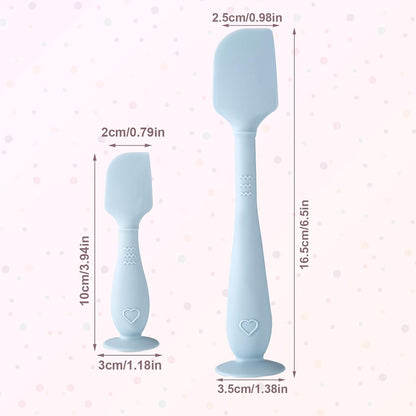2pcs Baby Diaper Cream Spatula with Travel Case, 2 Sizes Soft Flexible Silicone Butt Paste Applicator Baby Diaper Rash Cream Spatula Bum Brush for Newborn (Pink)
