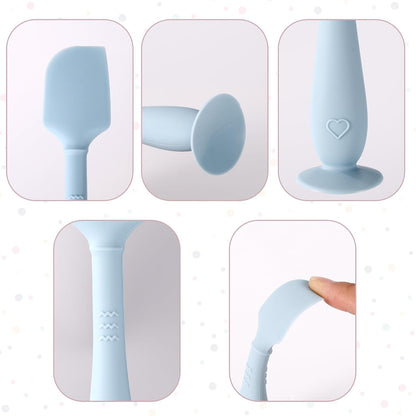 2pcs Baby Diaper Cream Spatula with Travel Case, 2 Sizes Soft Flexible Silicone Butt Paste Applicator Baby Diaper Rash Cream Spatula Bum Brush for Newborn (Pink)