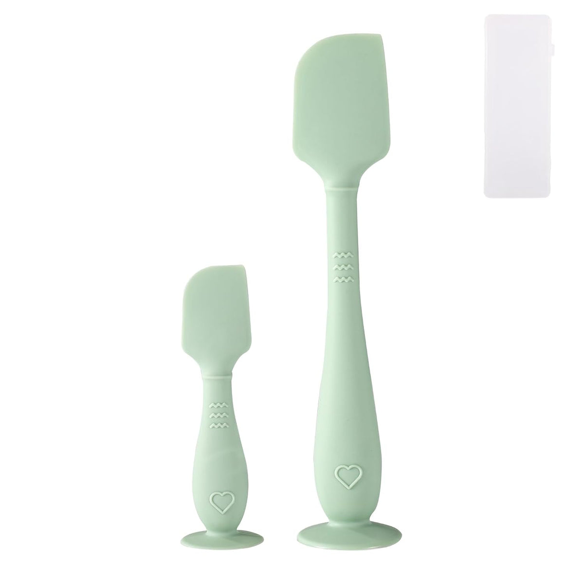 2pcs Baby Diaper Cream Spatula with Travel Case, 2 Sizes Soft Flexible Silicone Butt Paste Applicator Baby Diaper Rash Cream Spatula Bum Brush for Newborn (Pink)