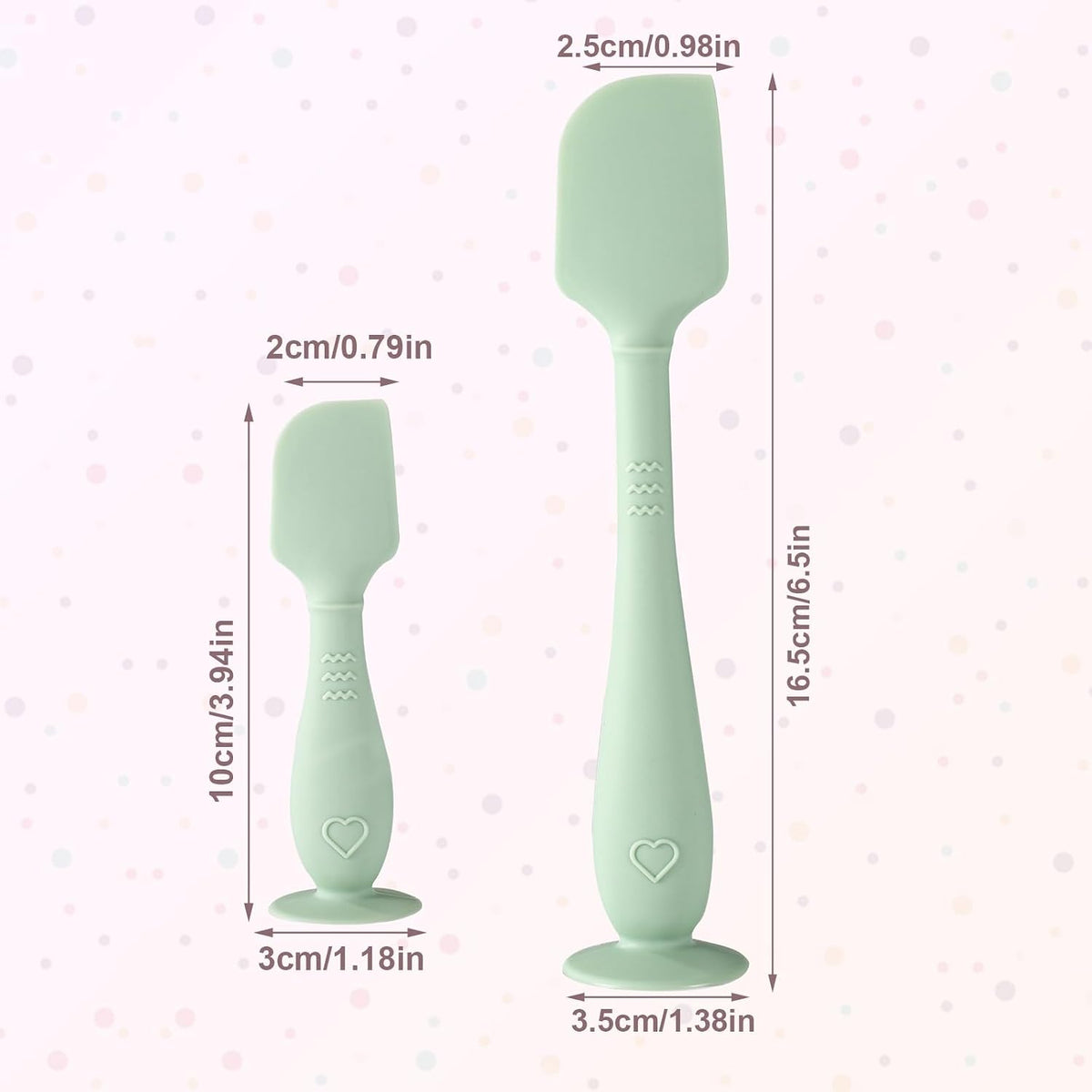 2pcs Baby Diaper Cream Spatula with Travel Case, 2 Sizes Soft Flexible Silicone Butt Paste Applicator Baby Diaper Rash Cream Spatula Bum Brush for Newborn (Pink)