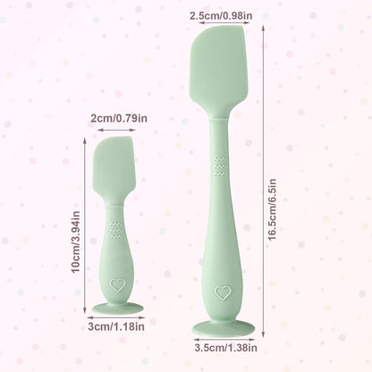 2pcs Baby Diaper Cream Spatula with Travel Case, 2 Sizes Soft Flexible Silicone Butt Paste Applicator Baby Diaper Rash Cream Spatula Bum Brush for Newborn (Pink)