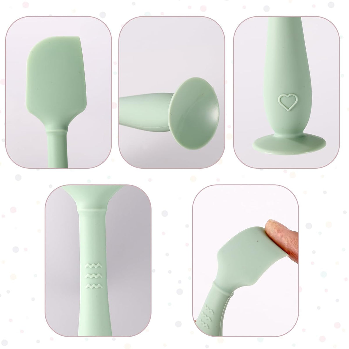 2pcs Baby Diaper Cream Spatula with Travel Case, 2 Sizes Soft Flexible Silicone Butt Paste Applicator Baby Diaper Rash Cream Spatula Bum Brush for Newborn (Pink)