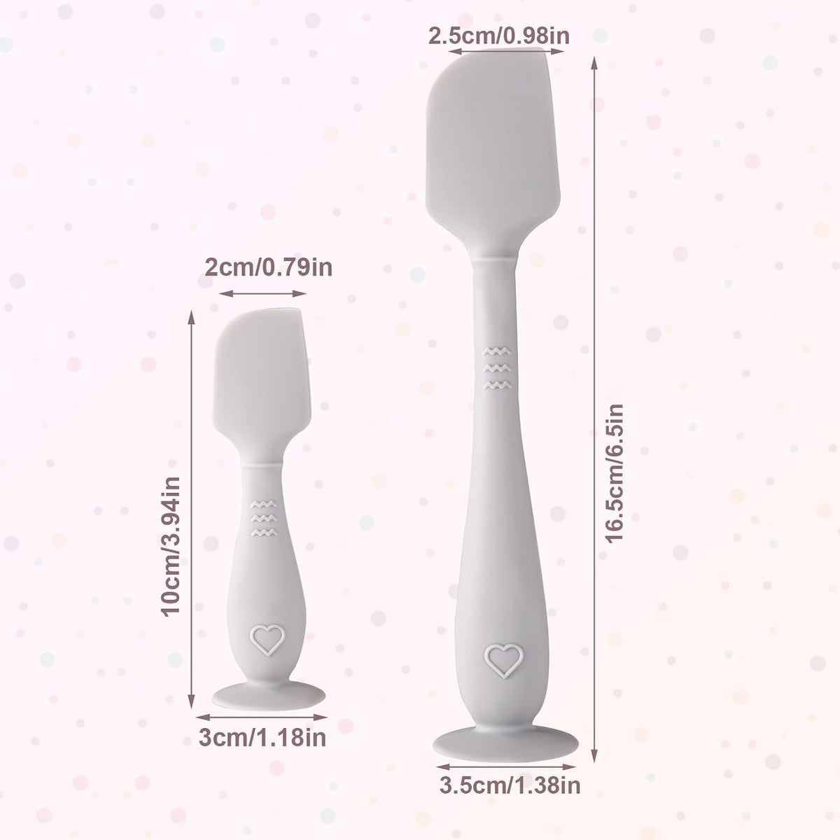 2pcs Baby Diaper Cream Spatula with Travel Case, 2 Sizes Soft Flexible Silicone Butt Paste Applicator Baby Diaper Rash Cream Spatula Bum Brush for Newborn (Pink)