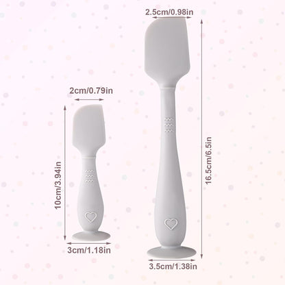 2pcs Baby Diaper Cream Spatula with Travel Case, 2 Sizes Soft Flexible Silicone Butt Paste Applicator Baby Diaper Rash Cream Spatula Bum Brush for Newborn (Pink)