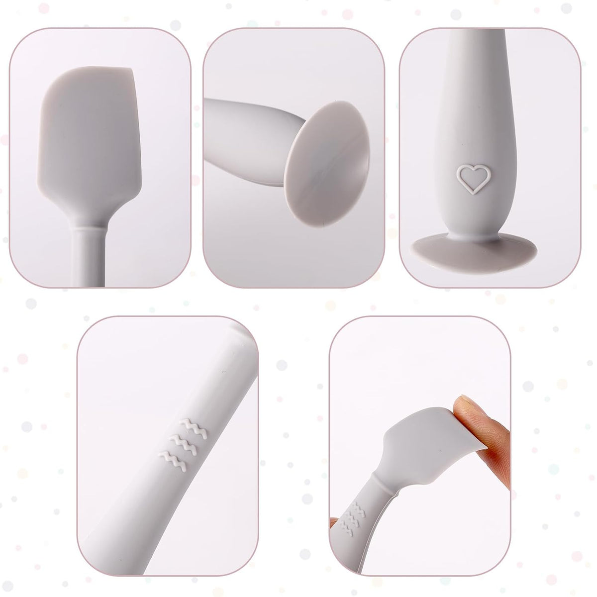 2pcs Baby Diaper Cream Spatula with Travel Case, 2 Sizes Soft Flexible Silicone Butt Paste Applicator Baby Diaper Rash Cream Spatula Bum Brush for Newborn (Pink)