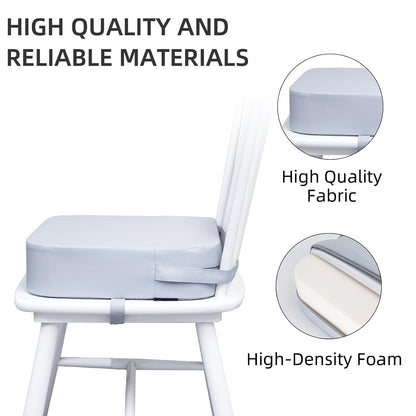 Toddler Booster Seat for Dining Table, Portable Kids Booster Seat with Safety Buckles Portable Increasing Booster Cushion with Non-Slip Bottom (Blue Dinosaur)