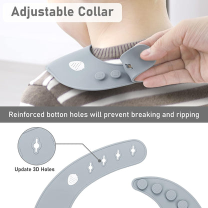 Silicone Baby Bibs for Babies & Toddlers | Adjustable Silicone Bibs Set of 2