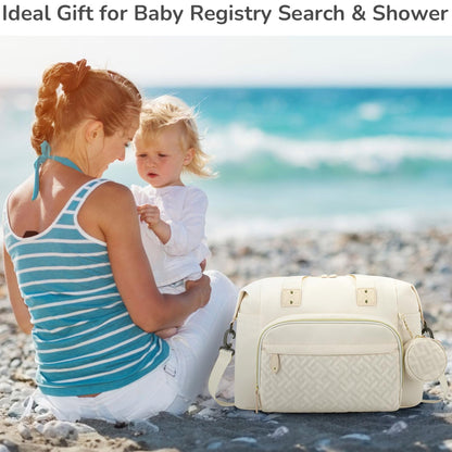 Diaper Bag Tote, Baby Bags with Pacifier Case Green