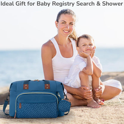 Diaper Bag Tote, Baby Bags with Pacifier Case Green