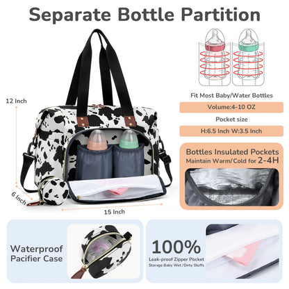 Diaper Bag Tote, Baby Bags with Pacifier Case Green