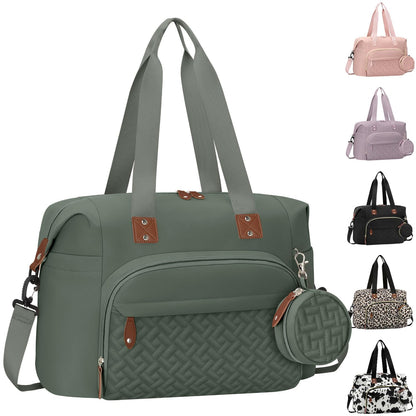 Diaper Bag Tote, Baby Bags with Pacifier Case Green