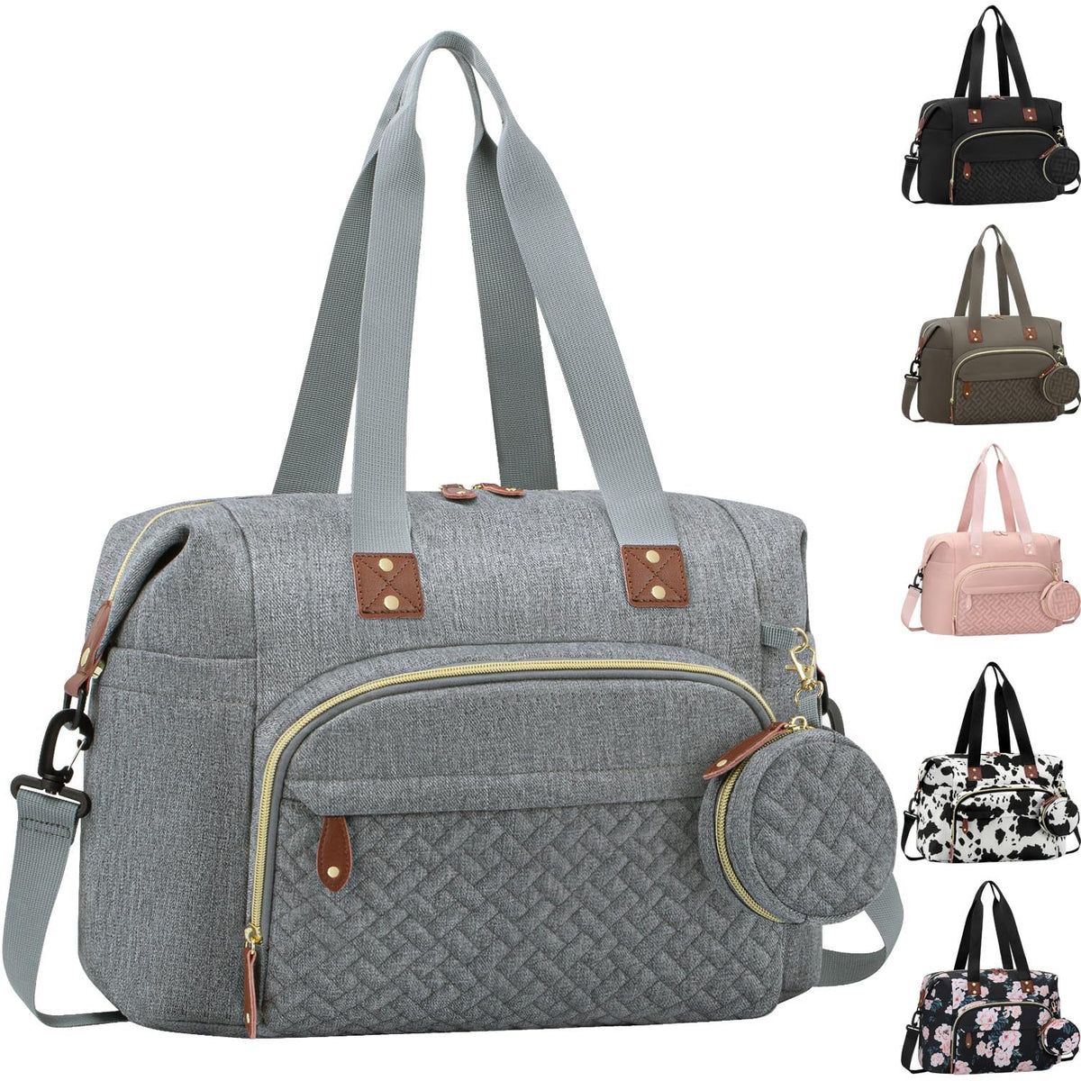Diaper Bag Tote, Baby Bags with Pacifier Case Green