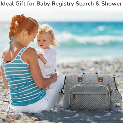 Diaper Bag Tote, Baby Bags with Pacifier Case Green