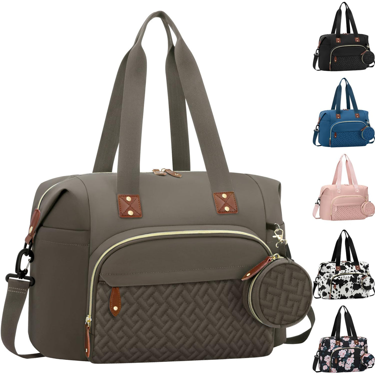 Diaper Bag Tote, Baby Bags with Pacifier Case Green