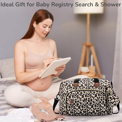 Diaper Bag Tote, Baby Bags with Pacifier Case Green