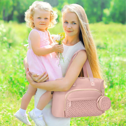 Diaper Bag Tote, Baby Bags with Pacifier Case Green