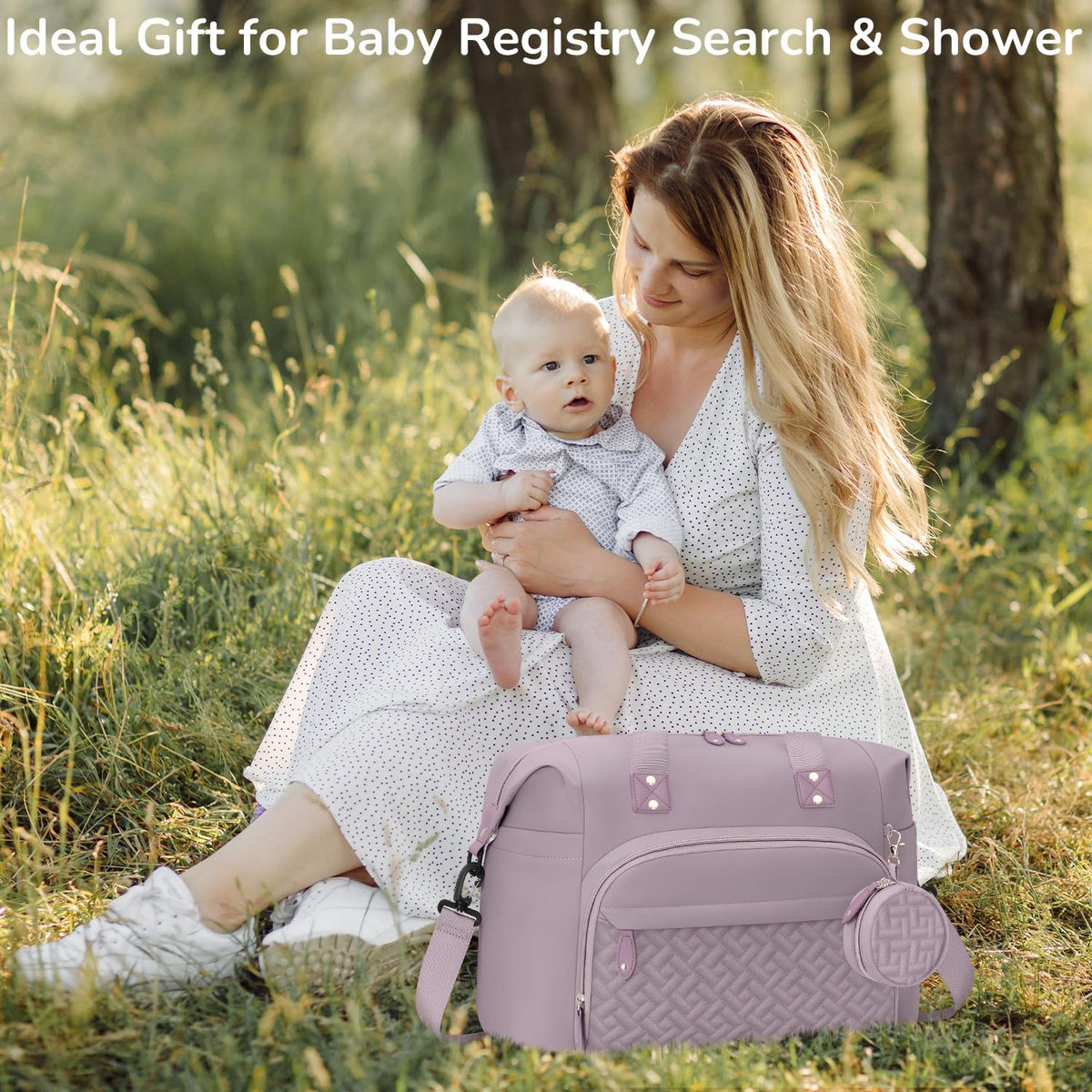 Diaper Bag Tote, Baby Bags with Pacifier Case Green