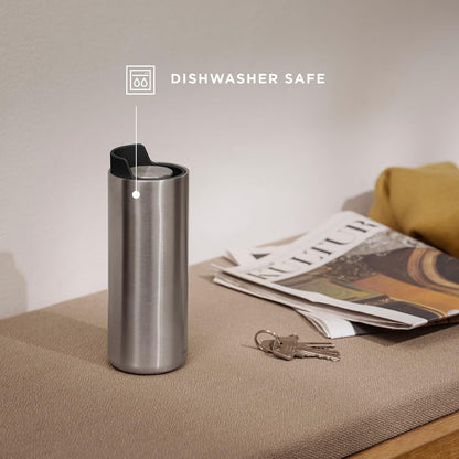 Urban to Go Cup 0.35 L Vintage Brown | Double-Walled Thermo Cup with Vacuum Insulation | Dishwasher-Safe Cup with Practical Easy Grab Strap & Click Lid | Vintage Brown