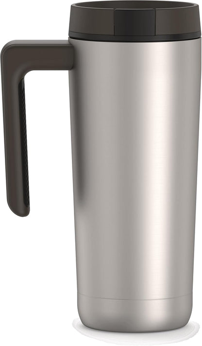 ALTA SERIES Stainless Steel Mug 18 Ounce, Matte Steel/Espresso Black