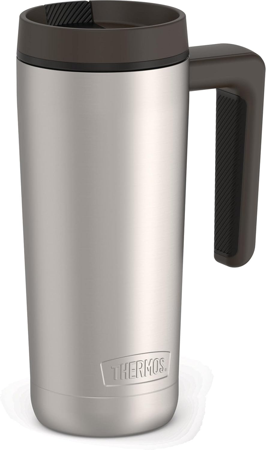 ALTA SERIES Stainless Steel Mug 18 Ounce, Matte Steel/Espresso Black