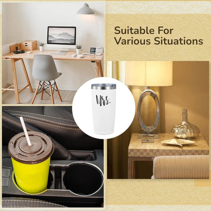 Stainless Steel Vacuum Tumbler With Frosted Finish And Detachable Lid, 600 Ml Insulated Bottle For Work, Commute, Travel