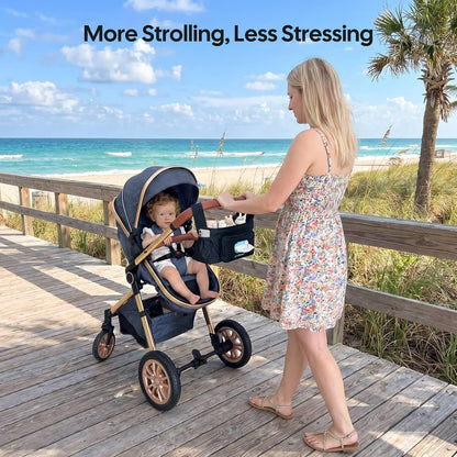 Universal Stroller Organizer with 2-in-1 Wipe Pocket, Black
