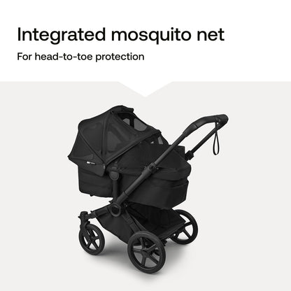 Breezy Sun Canopy with Mosquito Net for Kangaroo and Fox Strollers - Midnight Black