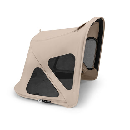 Breezy Sun Canopy with Mosquito Net for Kangaroo and Fox Strollers - Midnight Black